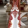 thumbnail image 2 of Vestido informal con tirantes y estampado de red de pesca retro para vacaciones en la playa, moderno, informal, sin mangas, holgado, hasta los tobillos., 2 of 4