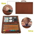 thumbnail image 6 of KINSPORY 139 pack Deluxe Portable Double Layers Wooden Coloring Drawing Kit with Sketch Pads, Art Set Gift for Artist Adults Beginners Kids (Brown), 6 of 7