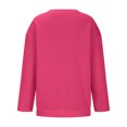 thumbnail image 3 of DDAPJ pyju Womens Oversized Sweatshirts Fleece Crewneck Sweaters Fall Casual Athletic Tops Hot Pink S, 3 of 6
