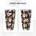 thumbnail image 3 of Fotbe Cute Dog Panda Pattern 20 oz Tumbler Stainless Steel Vacuum Insulated Coffee Ice Cup Double Wall Travel Flask Leak-proof Coffee Cup-Straw Two-piece Set, 3 of 8