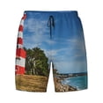 thumbnail image 4 of Lsque Mens Swim Trunks Lighthous Pattern - Bathing Suit Compression Liner - Beach Swim Shorts Swimwear - (S-3XL) - Stretch Quick Dry -, 4 of 9