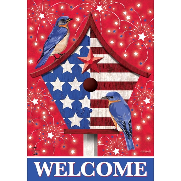 Briarwood Lane Summer Garden Flag 12x18 For Outdoor American Bluebirds For Summer Garden Flag Flags For Outside