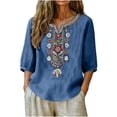 thumbnail image 2 of Plus Size Womens Short Sleeve Shirts Fashion Woman Rounk Neck Short Sleeve Blouse T-Shirt Printing Loose Tops, 2 of 8
