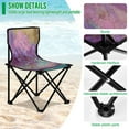 thumbnail image 4 of 600D Oxford Camping Chair Portable Foldable Chair Supports 220 lbs for Picnic, Fishing, Backpacking Purple Trees, 4 of 8