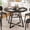 Black, variant on JIOABL 42 Inch Round Dining Table for 4-6, Farmhouse Table with Dual-Tier Storage Shelf, Metal Pedestal Base for Kitchen Dining Room Apartment, Black
