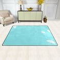thumbnail image 3 of Elegant Umbrellas on Blue Soft Polyester Area Rug 31''x20'', Non Slip, Memory Foam, Water Absorbent, 3 of 7