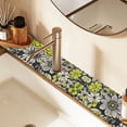thumbnail image 2 of Yayeee Faucet Mat for Kitchen Sink 14.7" Diatomite Long Splash Guard Pad, Beige Flower Pattern, 2 Pack, 2 of 7