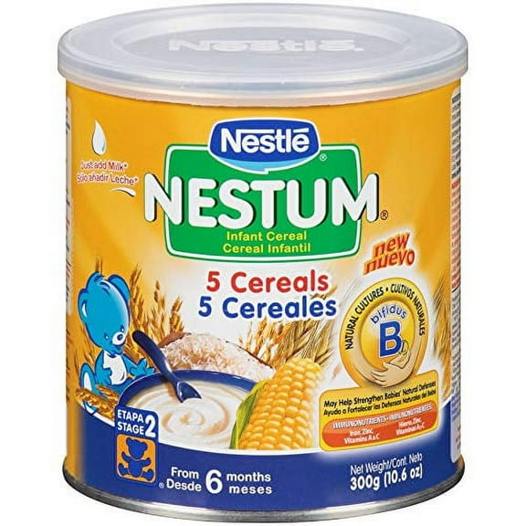 Nestle Nestum Infant Cereal, 5 Cereals, 10.6 OZ (Pack of 6)