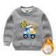 thumbnail image 1 of Gibobby Sudaderas de forro polar para niños, de manga larga, con cuello redondo, para niños pequeños, camisas cálidas de invierno(Gris, 2-3 Años), 1 of 2