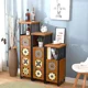 thumbnail image 2 of Gabinete de madera maciza de hierro forjado, gabinete lateral retro para dormitorio, gabinete de almacenamiento pequeño y sencillo pintado, 2 of 4