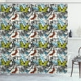 thumbnail image 1 of Ambesonne Butterfly Shower Curtain, Vintage Moth Insect Art, 69"Wx75"L, Ivory and Multicolor, 1 of 3