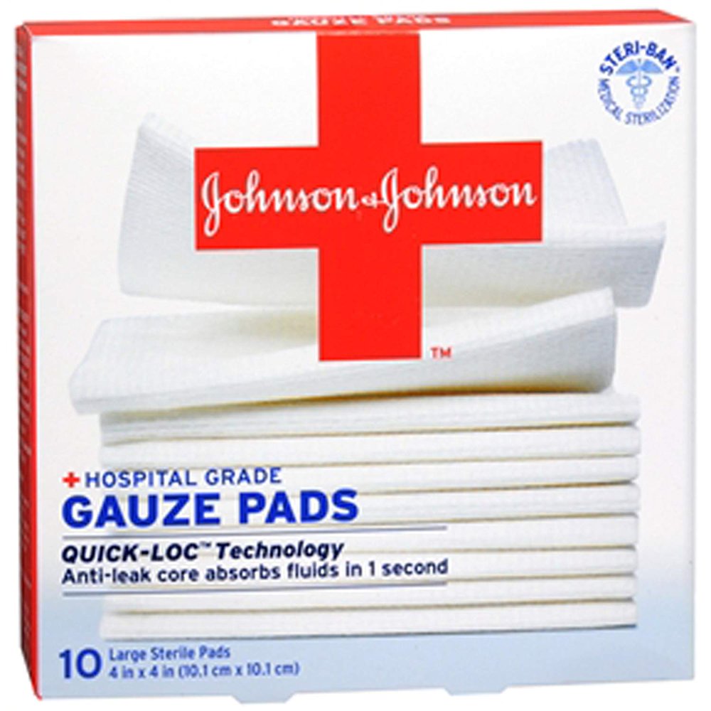 24 PACKS Bandaid First Aid Gauze Pads 4X4 10 ct