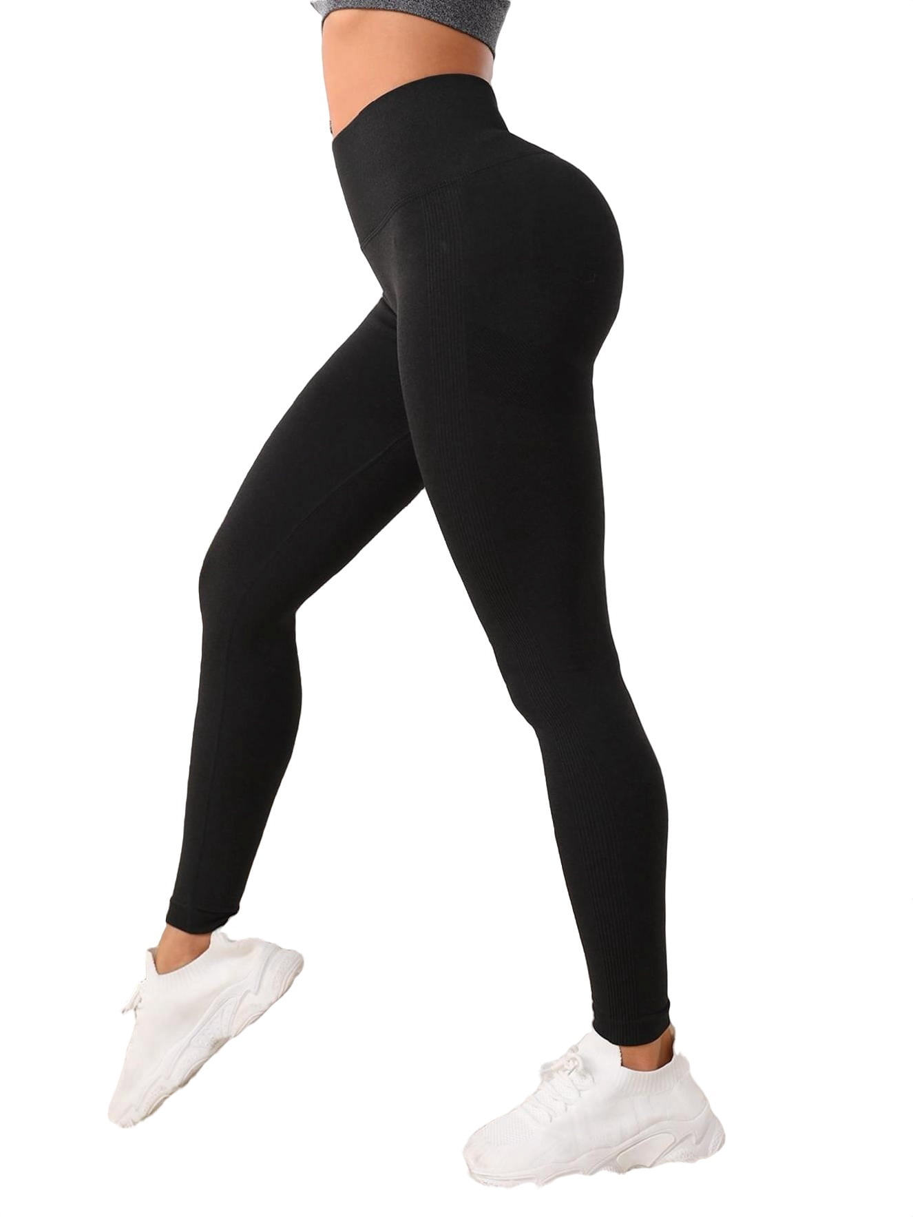 Black Active Bottoms Women's Sports Leggings (Women's)