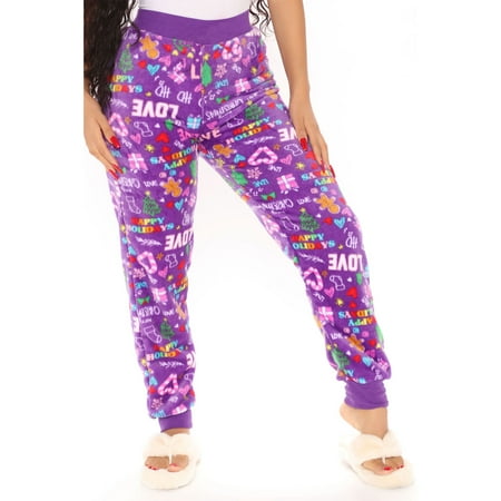 

Seyurigaoka Women Christmas Lounge Pants Print Elastic Waist Loose Pajama Pants