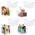 thumbnail image 1 of Clear Plastic Storage Bins Pantry Organizers &; Storage Containers  Cabinet Organizer - Home Organization Must Haves for Kitchen  Laundry Room  Office  Closet, 1 of 2