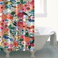 thumbnail image 4 of Pioneer Flower Floral Print Pattern Shower Curtain 84"x72" ,Bathroom Decorative Shower Curtains Set with 12 Hooks,Modern Waterproof Washable Shower Curtain, 4 of 6