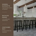 thumbnail image 4 of Maven Lane Vincent Wooden Rustic Aesthetic Kitchen Bar Stool, Antiqued Black Finish, 4 of 7