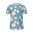 thumbnail image 5 of Wukai Lilies Flowers Print Men's Short-Sleeved Mesh T-Shirt,Quick-Dry Short Sleeve Workout T-Shirt-Large, 5 of 8