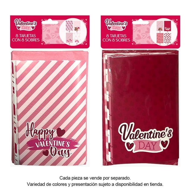 Tarjetas con Sobres Prichos San Valentín 18 cm 1 Bolsa con 16 Piezas