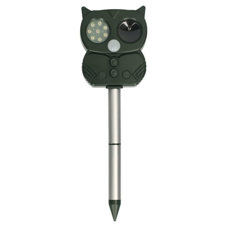 

AORESAC Solar Powered Animal and Bird Repeller Universal Outdoor Solar Powered Motion Sensor Repellent with Flashing Light & Audible Alarm