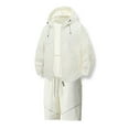 thumbnail image 5 of Short Sets for Men Summer Lightweight Sun Protection Long Sleeve Zip Up Hooded Jacket and Shorts 2 Piece Matching Set, 5 of 5