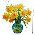 thumbnail image 2 of Taicans Daffodil Bouquet in Vase Christmas Ornament - Stained Glass Daffodil Suncatcher with Vase Hanging Flower Home Decor,Colorful Light-Catching Display,Ideal Gift for Mother's Day & Birthdays, 2 of 6