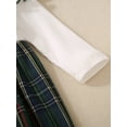 thumbnail image 6 of Caoirhny Infant Baby Girl Fall Romper 3 6 9 12 18 Months Plaid Fake Two-Piece Ruffle Long Sleeve Bodysuit and Bow Headband 2 Piece Clothes, 6 of 9
