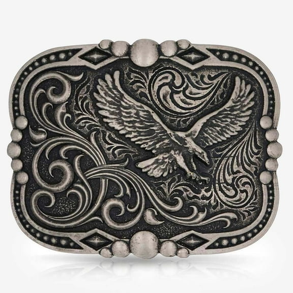 Montana Silversmiths Men's Soaring Freedom Attitude Belt Buckle A1034S