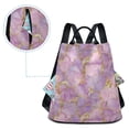 thumbnail image 7 of FORMRS Women's Travel Backpack Purse Anti-Theft Hidden Pockets Casual Shoulder Bag, Pastel Pink Marble Pattern, 7 of 7