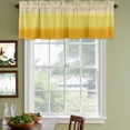 thumbnail image 4 of Yellow Ombre Valances for Windows, Decorative Rod Pocket Window Valance Curtains, Modern Abstract Art Abstract Short Curtain Drapes for Kitchen/Bathroom/Living Room, 2 Panels, 54" W x 18" L, 4 of 8