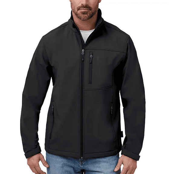 Free Country Men's Softshell Jacket (Black, Medium)