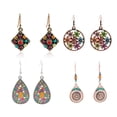 thumbnail image 2 of Pendientes de gota de agua Estilo bohemio a la moda Accesorios populares Aleación Vintage Pendiente Único Gancho para la oreja Conjunto Boda Ropa, zapatos y accesorios Miscelánea Conjunto B Guardurnaity AP010592-02, 2 of 6