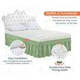 thumbnail image 4 of CCNY Wrap Around Style Bed Skirt Twin XL Moss 15" Microfiber Bed skirt, 4 of 6