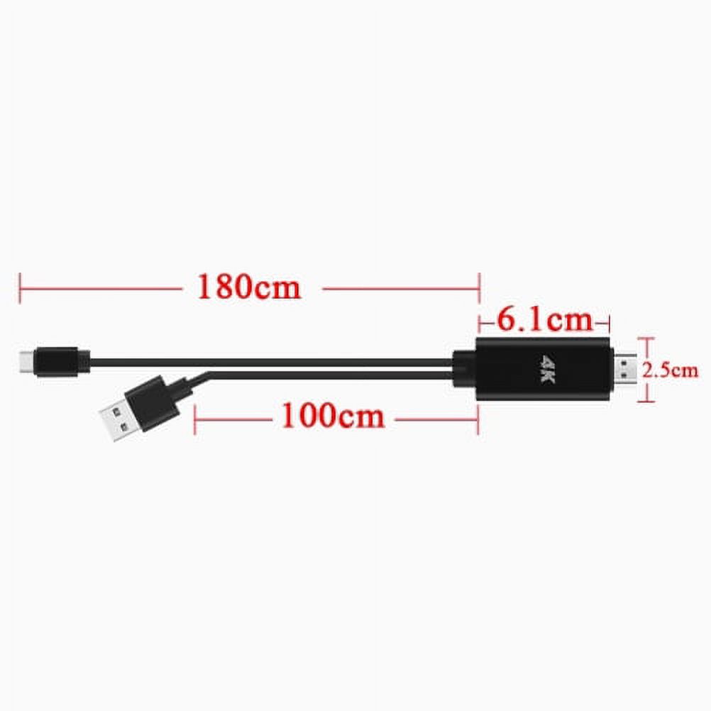 Adaptateur USB-C Vers HDMI 4K 60Hz Certifié MFi - Avec Port Charge 100W - Pour IPhone 16/15, IPad, MacBook