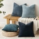 thumbnail image 3 of XmhyTop-A Juego de 2 fundas de almohada decorativas en gris claro y azul, 45 x 45 cm, estilo bohemio moderno para dormitorio y sala de estar., 3 of 5