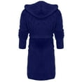 thumbnail image 3 of Cozyvia Women's Hooded Fleece Robe, Plush Fleece Long Bath Robe with Hood, Soft Warm SPA Bathrobe - Royal Blue L, 3 of 6