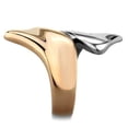 thumbnail image 4 of Luxe Jewelry Designs Women's Two Tone Rose Gold Ion Plated Stainless Steel Ring - Size 9, 4 of 4