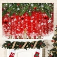 thumbnail image 5 of Fwttom Christmas Tapestry Wall Hanging - Aesthetic Snowy Scene Xmas Decorations Wall Tapestry for Bedroom, Living Room, Dorm, Cute Bedroom Decor, 37" x 29", S, 5 of 6