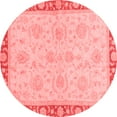 thumbnail image 1 of Ahgly Company Indoor Round Oriental Red Traditional Area Rugs, 4' Round, 1 of 4