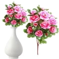 thumbnail image 4 of Fake Flowers for Outdoors, Azalea Artificial Flowers Bouquet Silk Flowers Spring Faux Flower Plants for Outdoor Home Patio Garden Porch Wedding Party Decor Gifts，Pink, 4 of 5