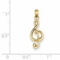 thumbnail image 2 of Beautiful 14k Polished Open-Backed Treble Clef Pendant, 2 of 2