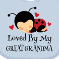thumbnail image 4 of Inktastic Loved by My Great Grandma Girls Baby Bib, 4 of 4
