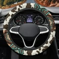 thumbnail image 3 of Yuyamidu Southwest Aztec Auto Steering Wheel Cover Cow Print Steering Wheel Protector Car Sedan Accessories Wram Car Steering Cover, Breathable And Sweat Absorption, 3 of 7