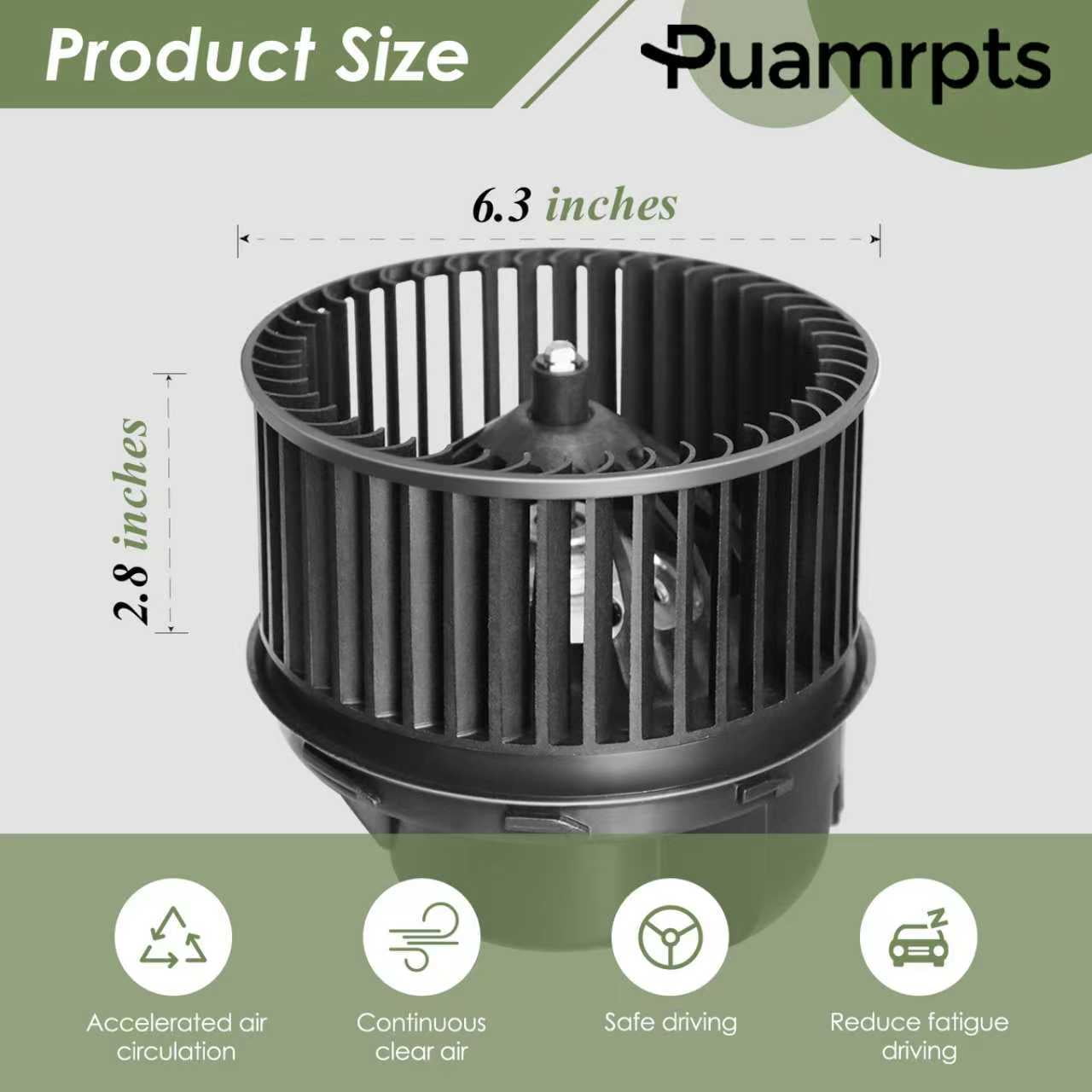 AC Heater Blower Motor - Compatible with Ford Focus 2012-2018, Escape 2013-2019, Lincoln MKC 2015-2016 - Motor Fan# 700272