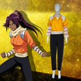 thumbnail image 2 of Disfraz de Cosplay de Anime Bleach Shihouin Yoruichi, pantalones de manga larga amarillos, conjunto completo de peluca, ropa de fiesta de Navidad y Halloween, 2 of 4