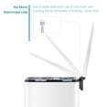 thumbnail image 3 of Home Zone Living 13 Gallon Kitchen Trash Can Dual Removable Liners for Recycling and Trash 50 Liter Slim Stainless Steel Shape (8 + 5 for 13 Gallons Total), 3 of 5