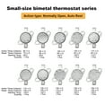 thumbnail image 2 of 10pcs NO KSD301 Thermostat 90-150°C Temperature Thermal Control Switch 90 95 100 105 110 115 120 130 140 150°C, 2 of 5