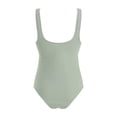 thumbnail image 6 of Duqingm Maternity Swimsuits for Women Maternity One Piece Swimsuit Scoop Neck Pregnancy Bathing Suit for Women Wide Straps Criss Back Tie Ribbed Green,S, 6 of 7