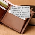 thumbnail image 4 of DEGASKEN 65th Birthday Greeting Cards For Men And Women, Engraved Stainless Metal Wallet Card, 4 of 5