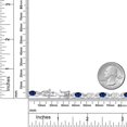 thumbnail image 6 of Gem Stone King 925 Sterling Silver Blue Created Sapphire and Lab Grown Diamond Bracelet for Women | 4.81 Cttw | Gemstone September Birthstone | Oval 6X4MM | Length 7.25 inches, 6 of 6